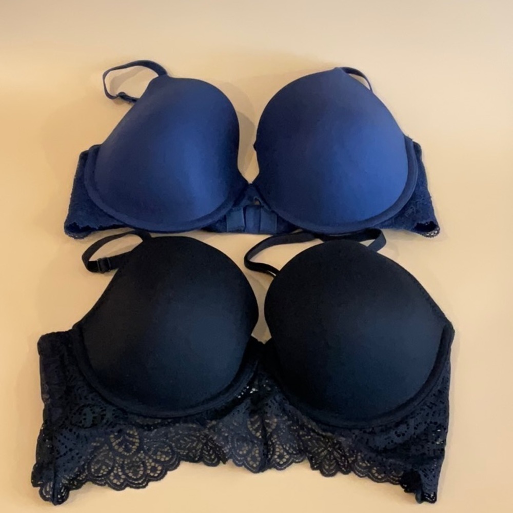 Gillian & O’Malley 2 padded bras navy/black